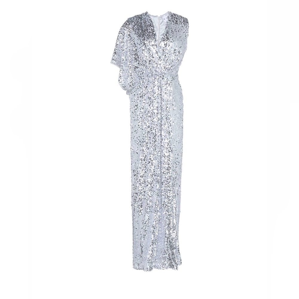 Silver Sequin Gown - image 1